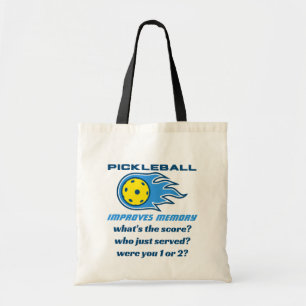 Pickleball Improves Memory Funny Questions Tote Bag
