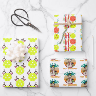 Pickleball Inspired Christmas  Wrapping Paper Sheet