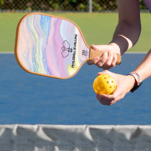 Pickleball is Calling Pastel Rainbow  Paddle