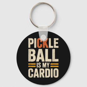 Pickleball Is Cardio Funny Player Humour Sarcastic Key Ring