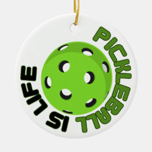 Pickleball is life ceramic tree decoration
