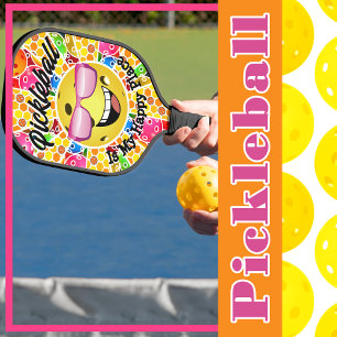 Pickleball is My Happy Place, Colourful Graphic   Pickleball Paddle