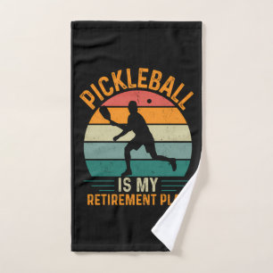 Pickleball Is My Retirement Plan Hand Towel