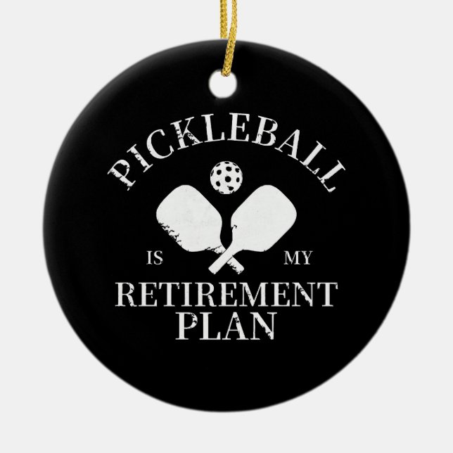 pickleball is my retirement plant ceramic tree decoration (Front)