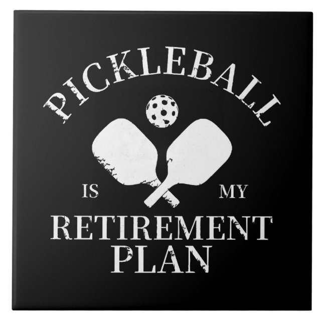 pickleball is my retirement plant tile (Front)