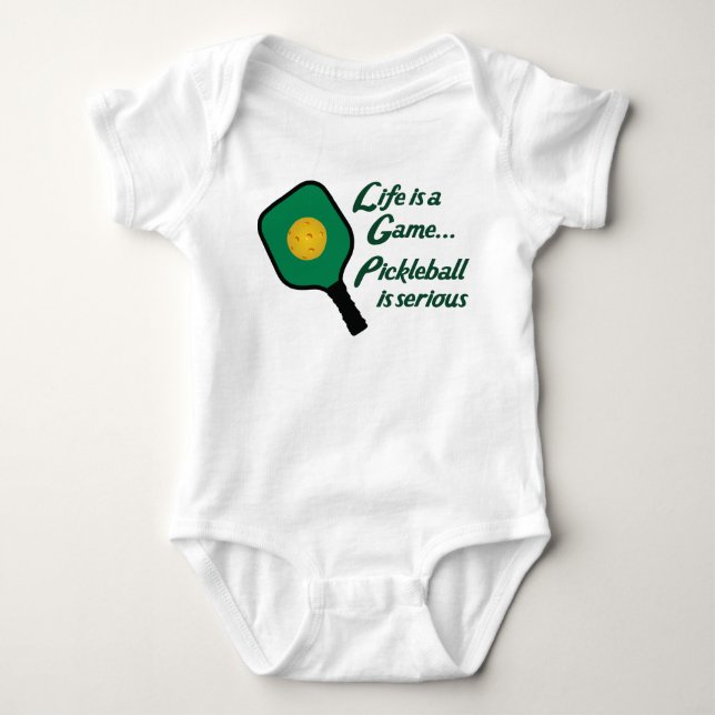 Pickleball is Serious Baby Bodysuit (Front)