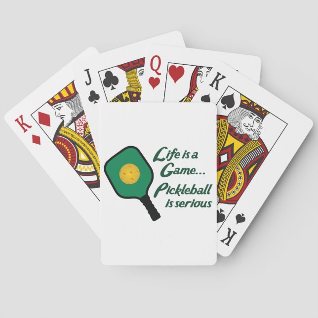Pickleball is Serious Playing Cards (Back)