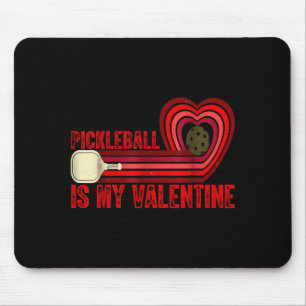 Pickleball is valentine retro heart funny cute lov mouse mat