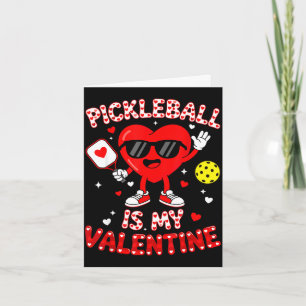 Pickleball is valentines heart women pickle ball card