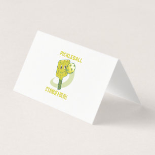 Pickleball It's Kind Of A Big Dill Fun Pun Gift Business Card