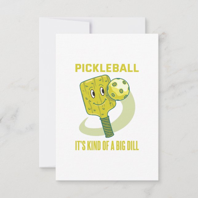 Pickleball It's Kind Of A Big Dill Fun Pun Gift Card (Front)