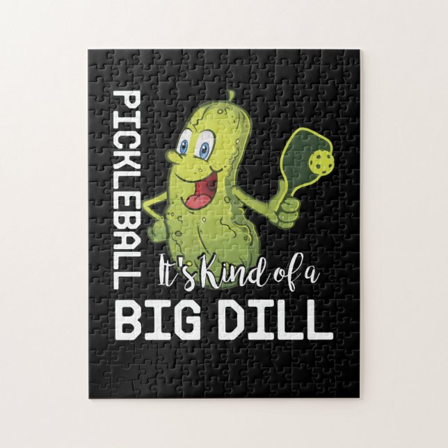 Pickleball It's Kind of a Big Dill Jigsaw Puzzle (Vertical)