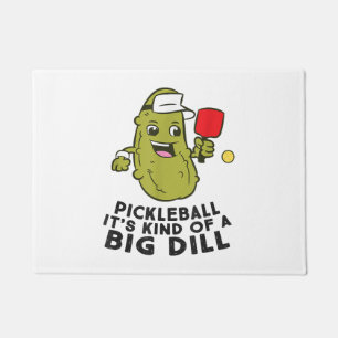 Pickleball It's Kind Of a Big Dill Pickles Pun Pic Doormat