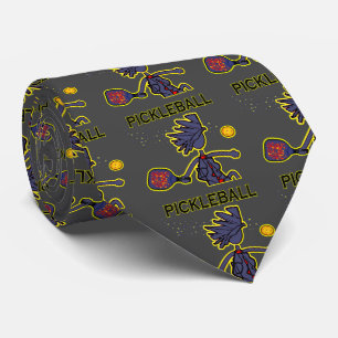 Pickleball Joy Background Choice Neck Tie