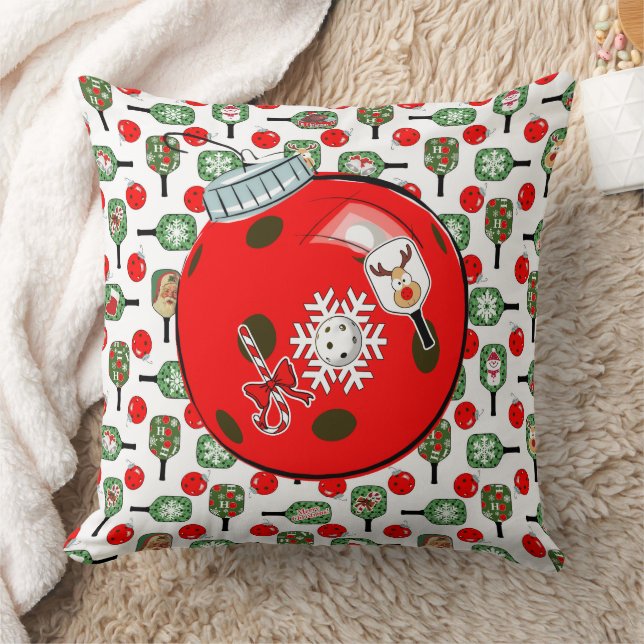 Pickleball Joy Christmas Home Decorations Cushion (Blanket)