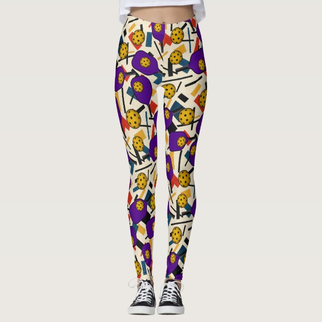 Pickleball Kazimir Malevich-Inspired Club Leggings (Front)