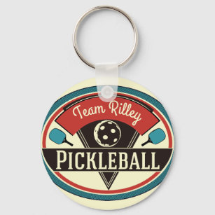 Pickleball Key Chain - Vintage Design