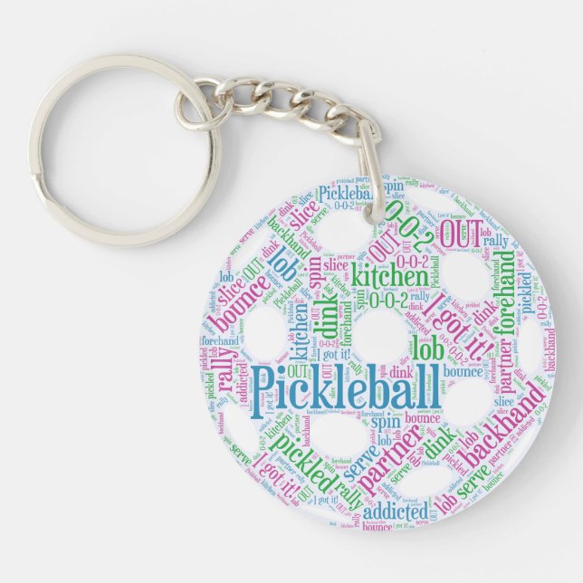 Pickleball Keychain (Front)