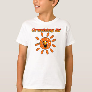 Pickleball Kid, Crushing It - Orange Sunshine  T-Shirt