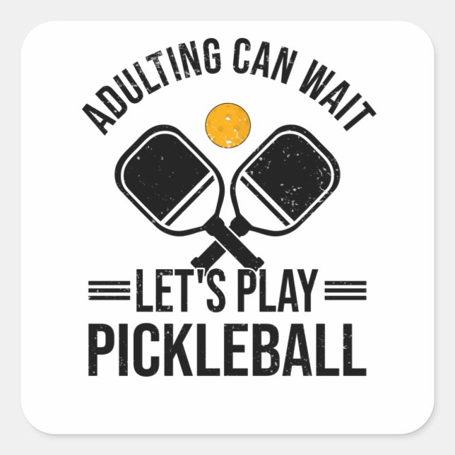 Pickleball Kids Pickleball Player Hobby Parents Square Sticker (Front)
