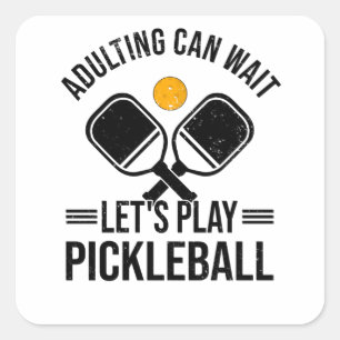 Pickleball Kids Pickleball Player Hobby Parents Square Sticker