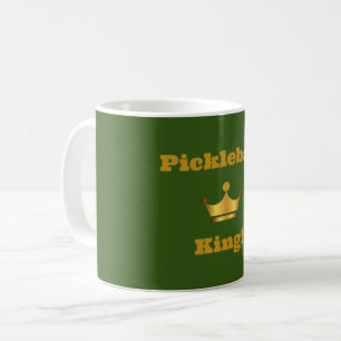 Pickleball King coffee mug - green & gold