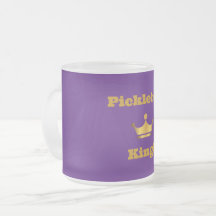 Pickleball King coffee mug - purple & gold