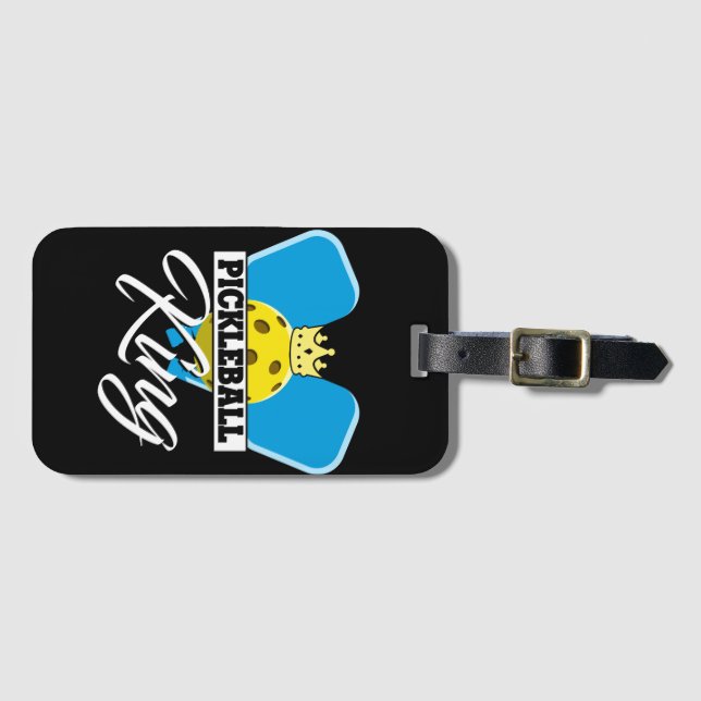 Pickleball King - Funny Pickleball Champion Luggage Tag (Front Horizontal)