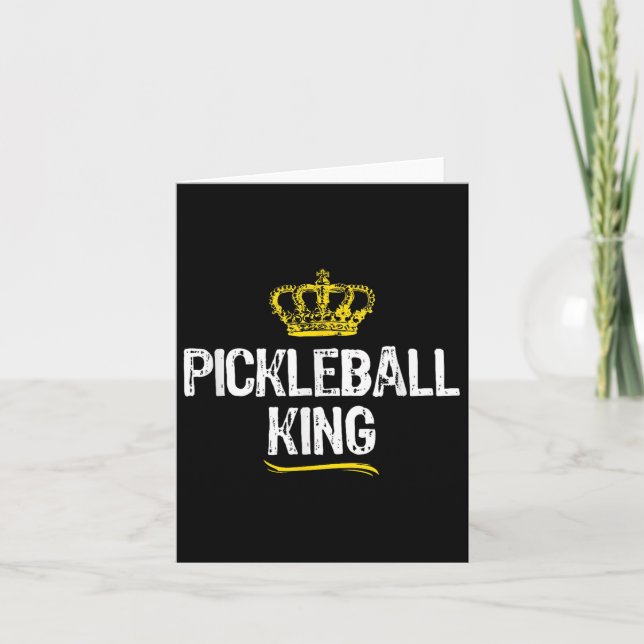 Pickleball King Men Boys Player Funny Cool  Card (Front)