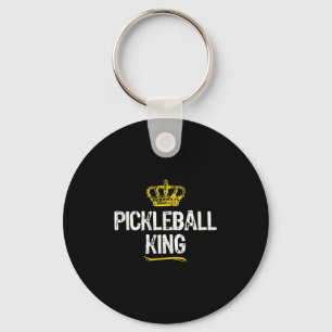 Pickleball King Men Boys Player Funny Cool Key Ring