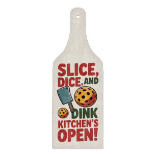 Pickleball Kitchen’s Open Funny Paddle Cutting Board