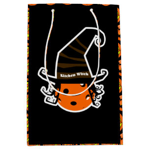 Pickleball Kitchen Witch Cute Pickleball Halloween Medium Gift Bag
