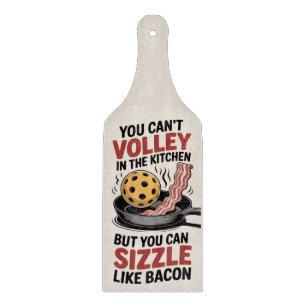Pickleball Kitchen Zone Bacon Humor Cutting Board