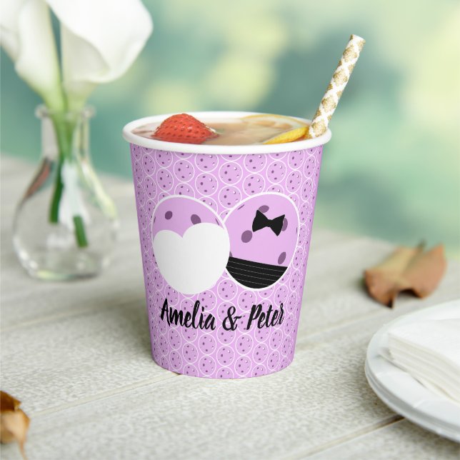 Pickleball Last Swing Before the Ring Wedding  Paper Cups (Insitu)