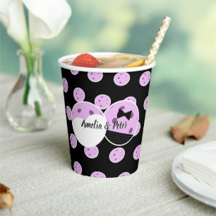 Pickleball Last Swing Before the Ring Wedding Paper Cups