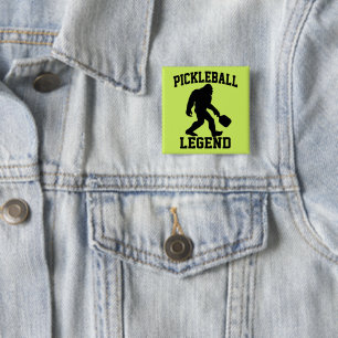 Pickleball Legend Funny Bigfoot 15 Cm Square Badge