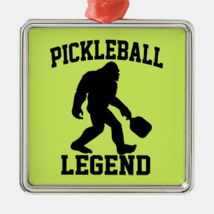 Pickleball Legend Funny Bigfoot Metal Tree Decoration