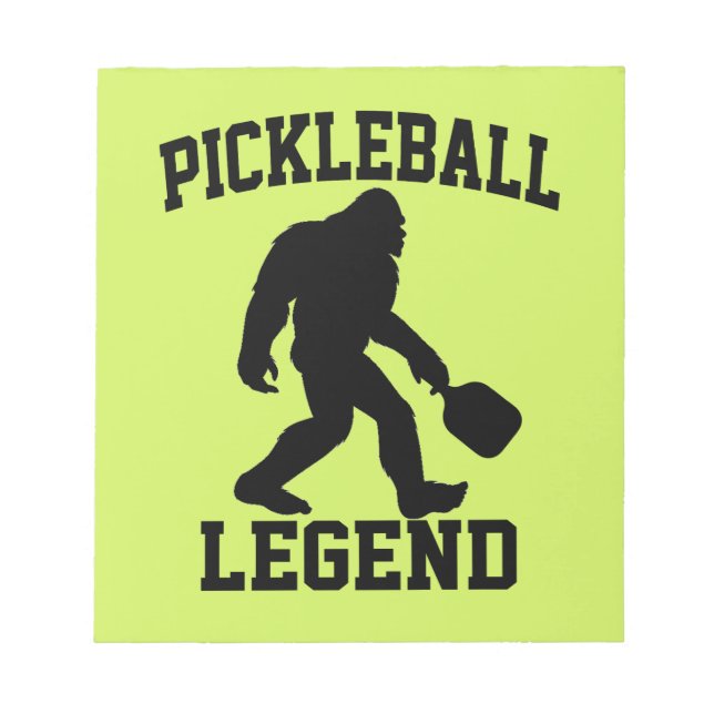 Pickleball Legend Funny Bigfoot  Notepad (Front)