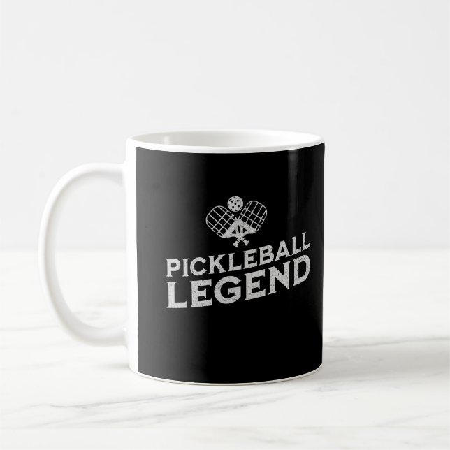 Pickleball Legend Funny Pickle Ball Lover Coffee Mug (Left)