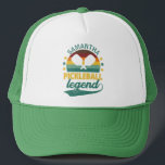 Pickleball Legend Monogram Gift Trucker Hat<br><div class="desc">This design may be personalised in the area provided by changing the photo and/or text. Or it can be customised by clicking Personalise this Template and then choosing the click to customise further option and delete or change the colour of the background, add text, change the text colour or style,...</div>