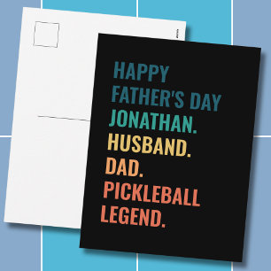 Pickleball Legend Personalised Father's Day Holiday Postcard