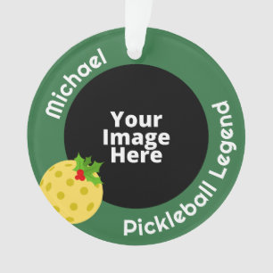 Pickleball Legend Personalized Photo Christmas Ornament