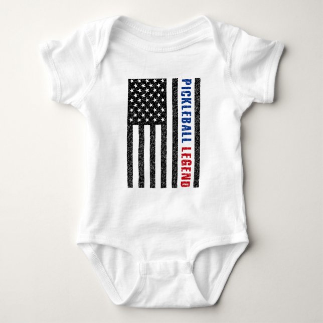 Pickleball Legend USA Baby Bodysuit (Front)