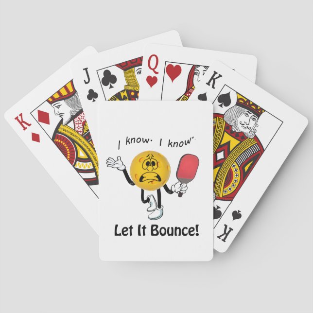Pickleball: Let It Bounce Playing Cards (Back)