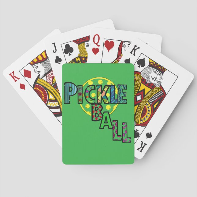 Pickleball lettering playing cards (Back)