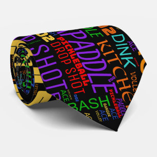 Pickleball lettering tie