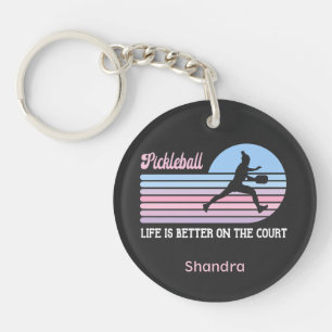 Pickleball Life Is Better On The Court Key Ring