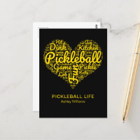 Pickleball Life Word Art Typography Personalised