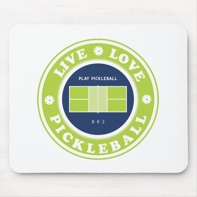 Pickleball: live life pickleball mouse mat (Front)