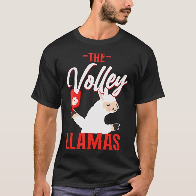 Pickleball Llama The Volley Llamas T-Shirt (Front)